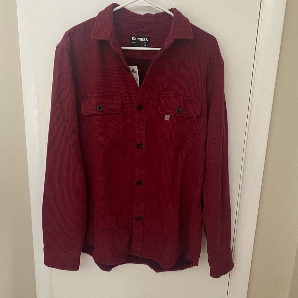 Burgundy/Red button down flannel